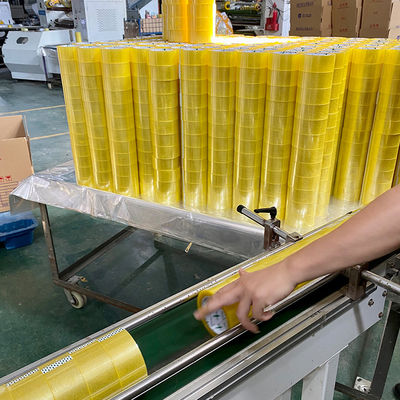 Ruban adhésif transparent jaune pour boîtes de carton