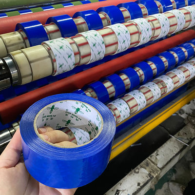 Un bon prix. Ruban d'emballage bleu personnalisé Imprimé BOPP Ruban d'emballage Prix usine le plus vendu en ligne